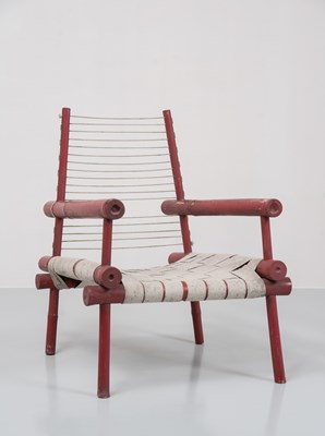 Lot 12 - A Very Rare Bamboo Armchair, by Pierre Jeanneret (1896–1967)