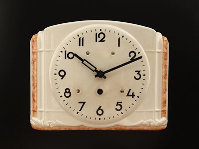 Lot 850 - An Art Deco Ceramic Wall Clock