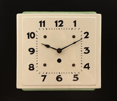 Lot 852 - An Art Deco Ceramic Wall Clock