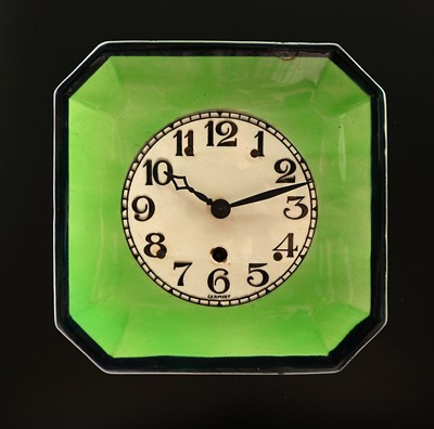 Lot 854 - An Art Deco Ceramic Wall Clock