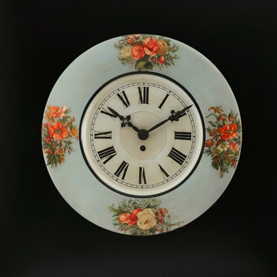 Lot 856 - An Enamel Wall Clock