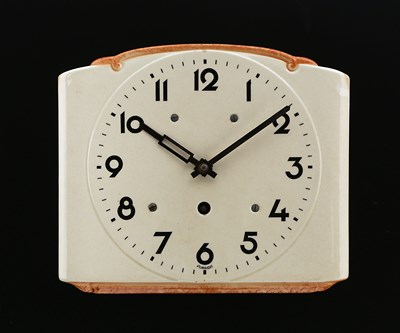 Lot 933 - An Art Deco Ceramic Wall Clock