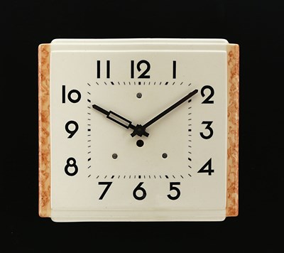 Lot 953 - An Art Deco Ceramic Wall Clock