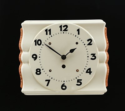 Lot 971 - An Art Deco  Ceramic Wall Clock