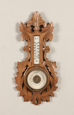 Lot 788 - A Dutch Carved Wooden Barometer