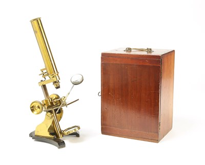 Lot 63 - An English Brass Compound microscope, ca 1880.