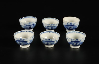 Lot 76 - Six 18th Century English Porcelain Tea Cups