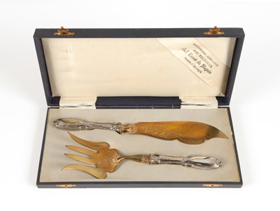 Lot 54 - Silver Knife and Fork Set