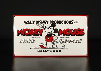 Lot 265 - 'Mickey Mouse' Enamelled Advertising Sign