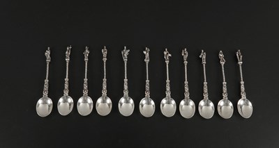 Lot 46 - Eleven Silver Apostle Spoons