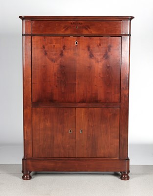 Lot 143 - 19e Eeuwse Mahoniehouten Klepsecretaire