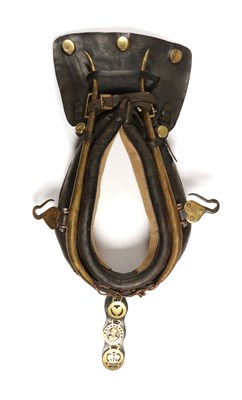 Lot 509 - Antique horse harness, consisting of a leather horse harness with hames, bridle and saddle