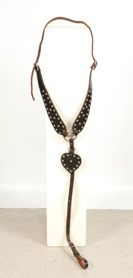 Lot 523 - Leather Childrens Western saddle, with stirrups and decorated with studs