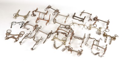 Lot 576 - Lot of various metal horse bits and snaffles