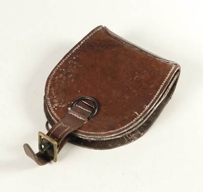 Lot 584 - Dutch cavelry horseshoe pouch, with adjustable horseshoe and nails