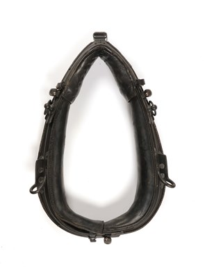 Lot 605 - Military adjustable leather and metal horse collar harness