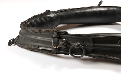 Lot 605 - Military adjustable leather and metal horse collar harness