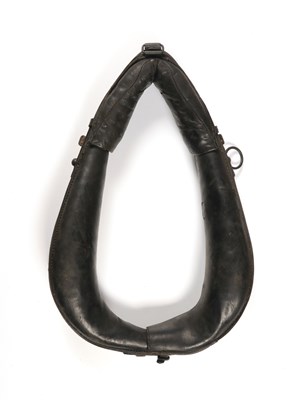 Lot 605 - Military adjustable leather and metal horse collar harness