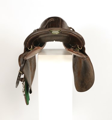 Lot 607 - Dutch cavalry leather horse saddle