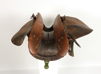 Lot 607 - Dutch cavalry leather horse saddle