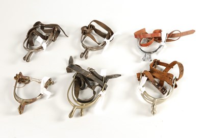 Lot 652 - Six pairs of various spurs