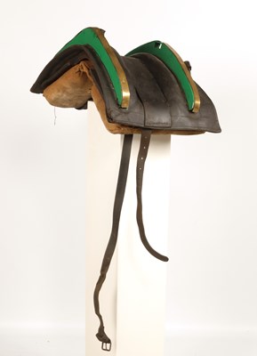 Lot 706 - Leather horse saddle, with girth