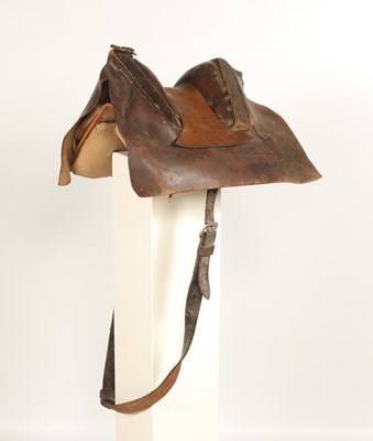 Lot 707 - Leather horse saddle, with girth