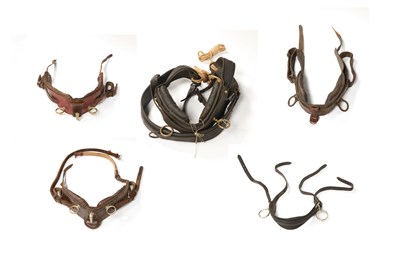 Lot 719 - Five various leather horse saddles