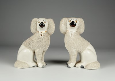 Lot 221 - A Pair of Staffordshire Poodles