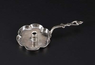 Lot 29 - A Miniature Silver Candle Holder