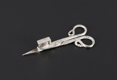 Lot 30 - A Miniature Silver Scissors