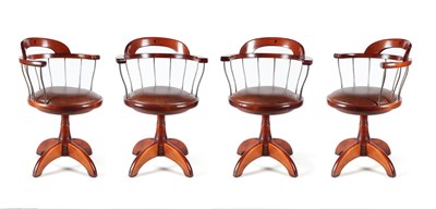 Lot 247 - Four Schuitema Shaker Swivel Chairs