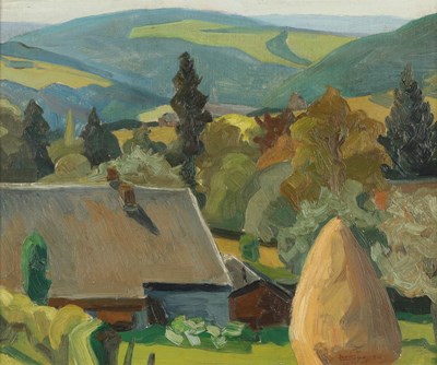 Lot 667 - Leon GOOSSENS (1932-2010), Limburgs landschap.