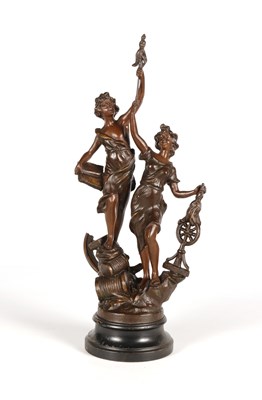 Lot 1003 - Sculpture with two women figurines