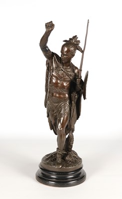 Lot 1010 - Sculpture of an Indian warrior