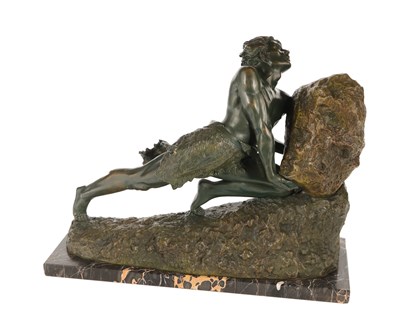 Lot 76 - Sculpture Jean-Louis Grégoire (1840-1890) Sisyphus