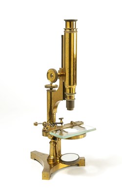 Lot 73 - An R&J Beck Brass Monocular Microscope, Ca 1880.