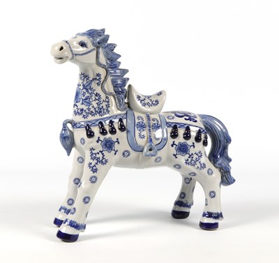 Lot 1053 - Earthenware sculpture of a horse