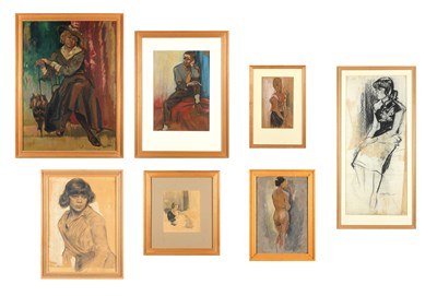 Lot 1074 - Teun van der Veen Zwolle (1902-1991) - Lot with 7 artworks