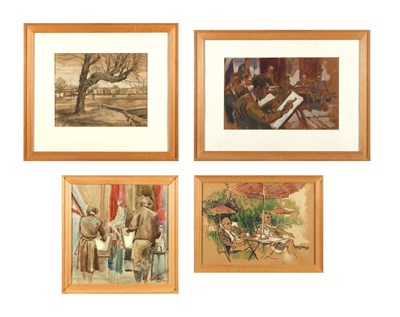 Lot 1075 - Teun van der Veen Zwolle (1902-1991) - Lot with 4 artworks