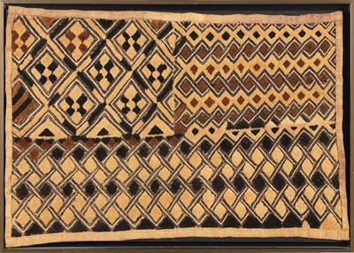 Lot 643 - Kuba raffia textielpaneel, Democratische Republiek Congo.