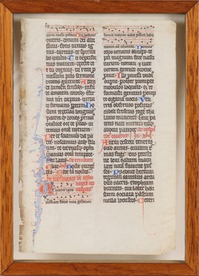 Lot 101 - Manuscript sheet after Guido of Arezzo 13t/14th century