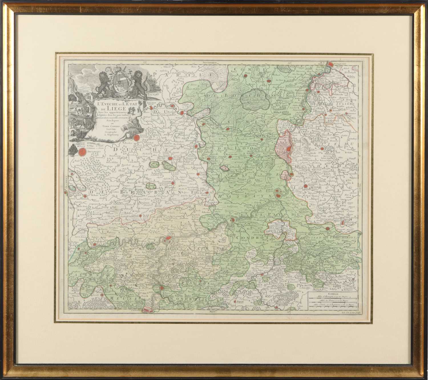 Lot 134 - Tobie Conrad Lotter - L'Eveche et L'Etat de Liege (...) circa 1755