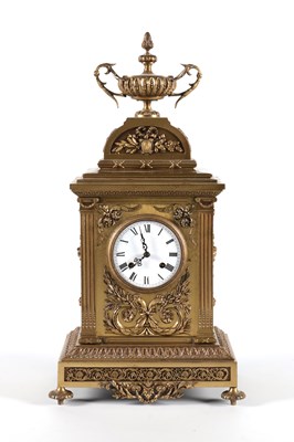 Lot 1095 - A French gilt bronze mantel clock 19th century