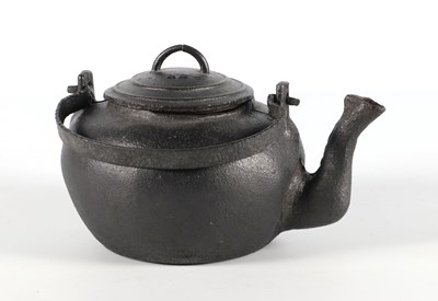 Lot 1100 - Antique cast iron apple kettle 19th century