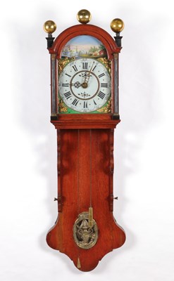 Lot 1106 - Frisian grandfather clock in oak case