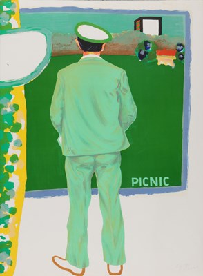 Lot 136 - Roger Raveel (1921-2013) "Picnic" Color Lithograph