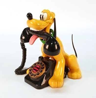 Lot 1229 - Vintage Disney Telemania Collectible Push Button Animated Pluto Telephone 1976