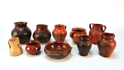 Lot 1230 - Lot of 10 earthenware pots and jugs