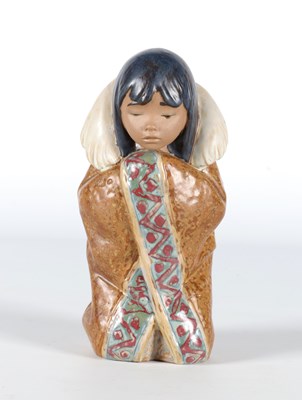 Lot 1251 - Spain - Lladro porcelain figure Eskimo girl 1985